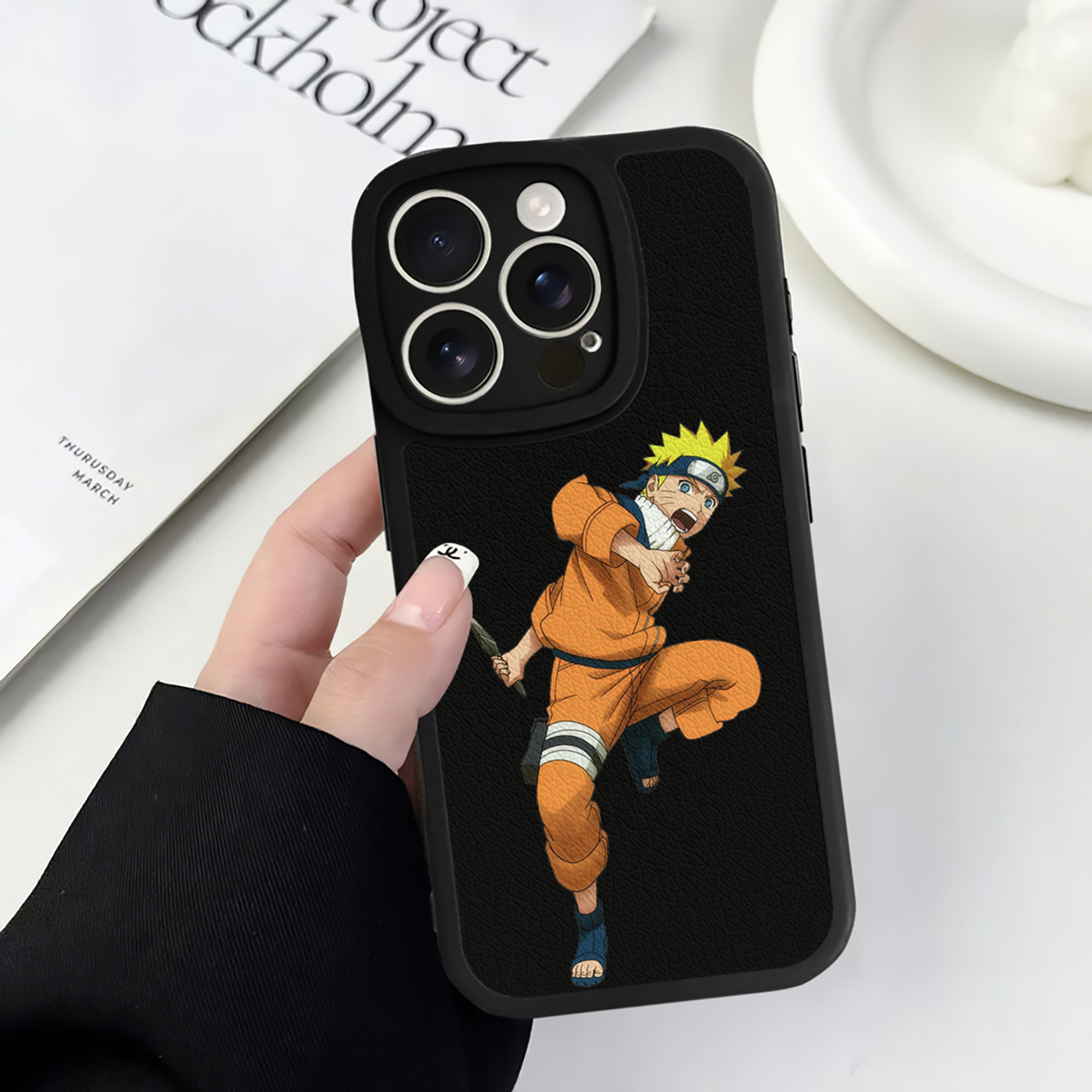 （画像用） NARUTO -ナルト- うずまき ナルト Uzumaki Naruto 【iPhone 16シリーズ対応】シリコンスマホケース（レザー調） 材質：シリコン